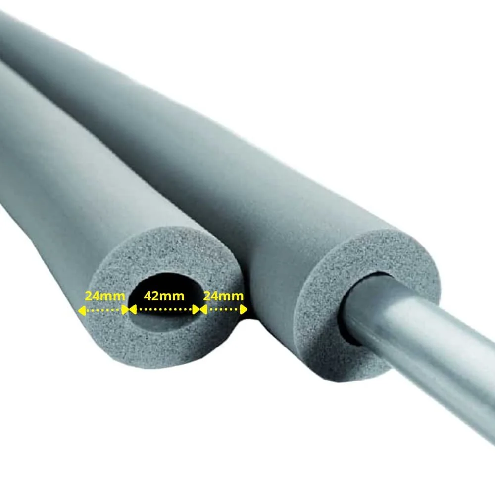 "42mm Rubber Pipe Insulation - 2m, 20mm Thick, Heating & Plumbing image"