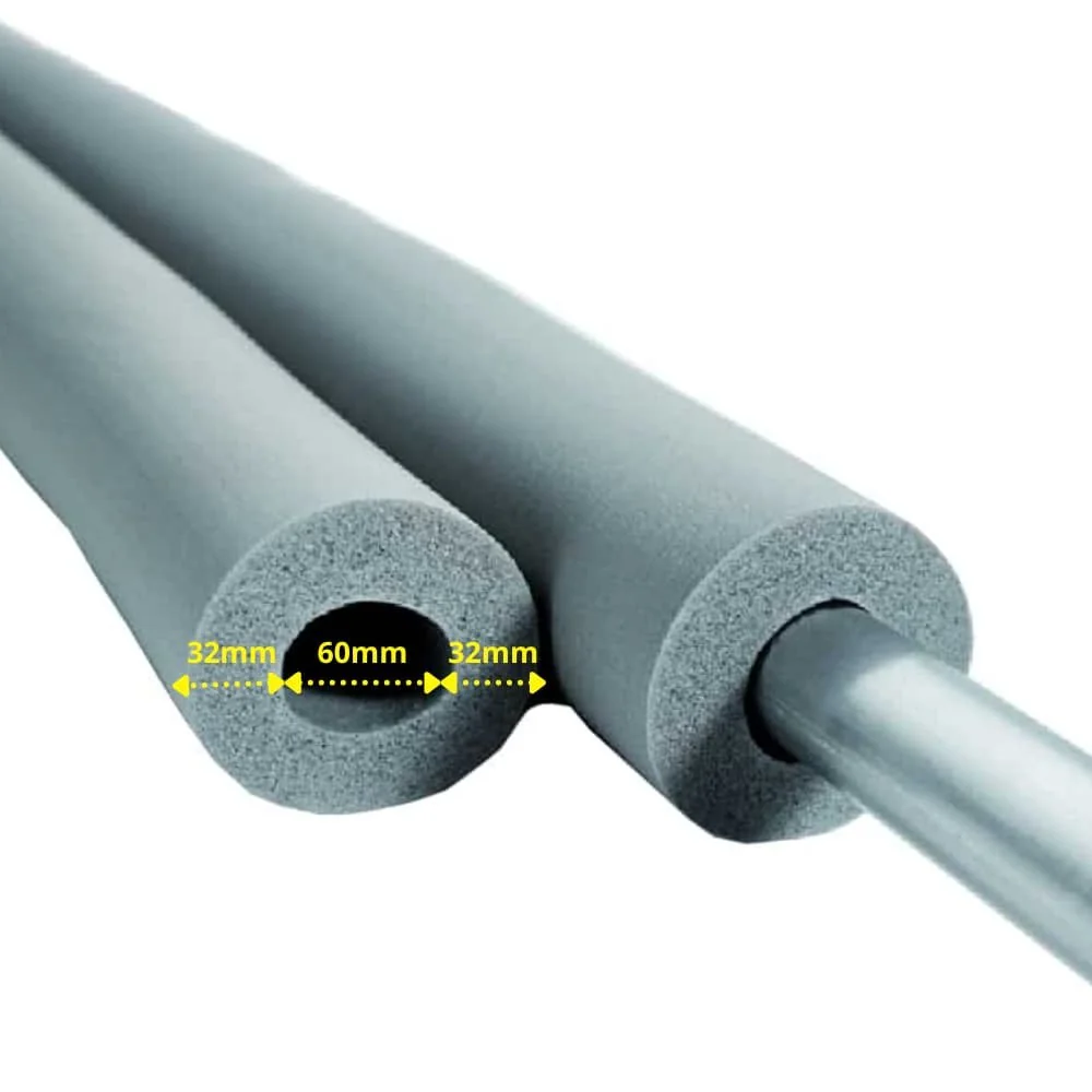 "60mm Pipe Insulation, 2m Rubber Foam, Heating & Plumbing image"