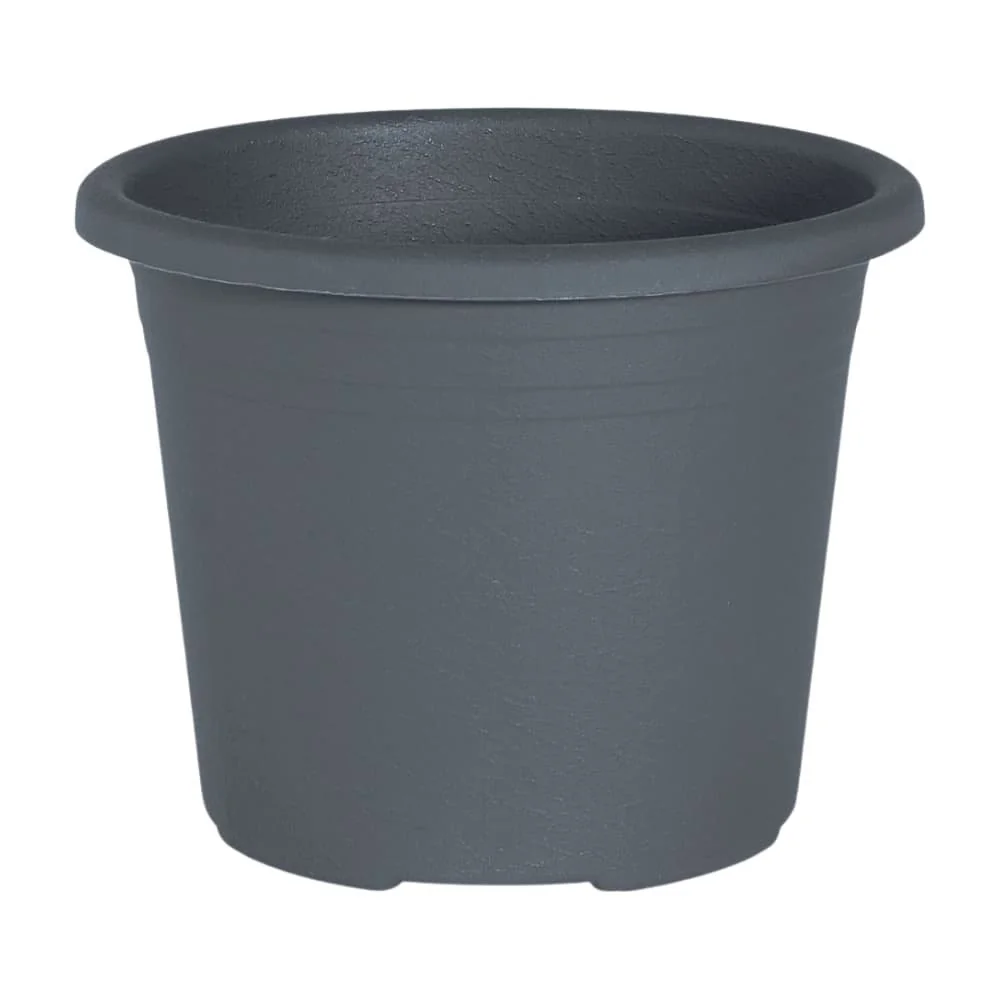 "CYLINDRO Anthracite Planter Pot, 40cm, Modern Outdoor Plant Pot image"