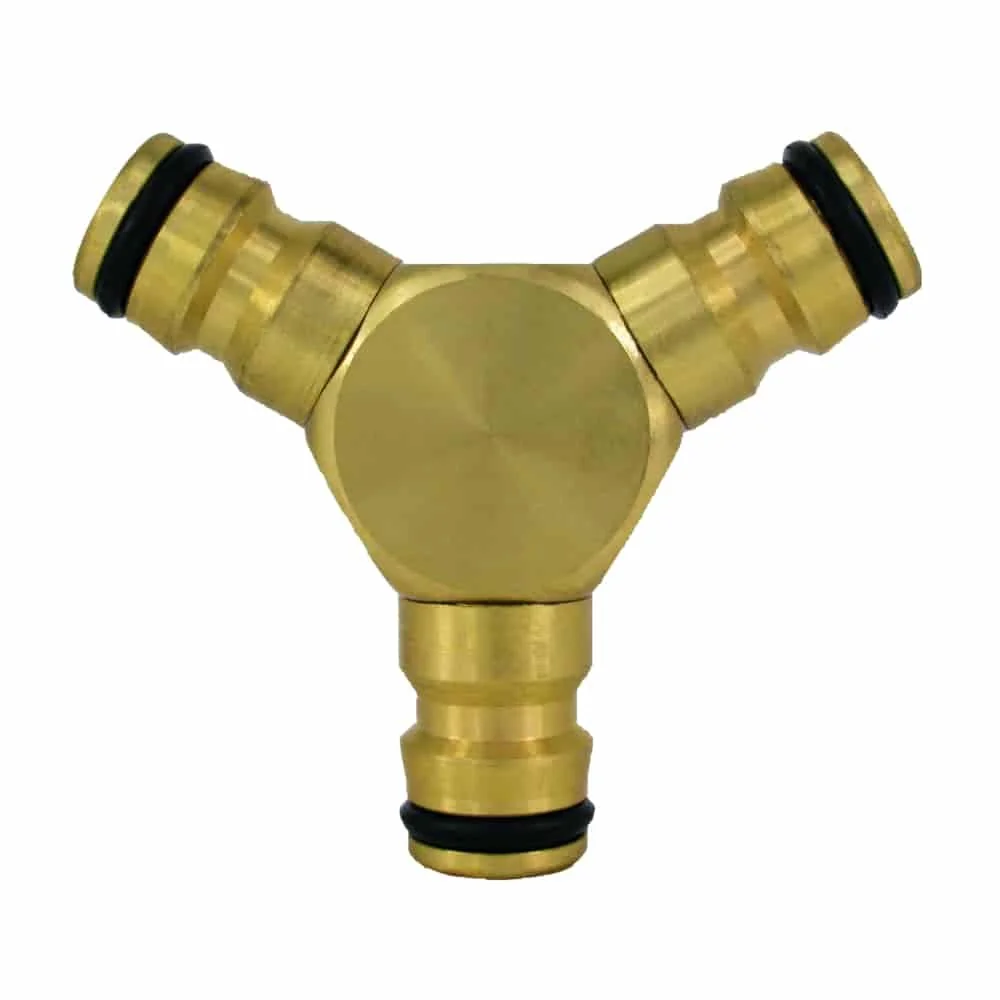 "Brass Hose Y Connector, 3-Way Hose Connector image"