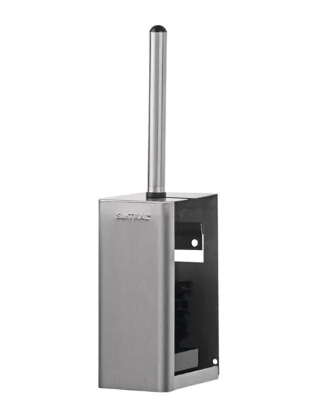 "Toilet brush holder, wc brush holder - WBU 3 E, closed, stainless steel AFP-C image"