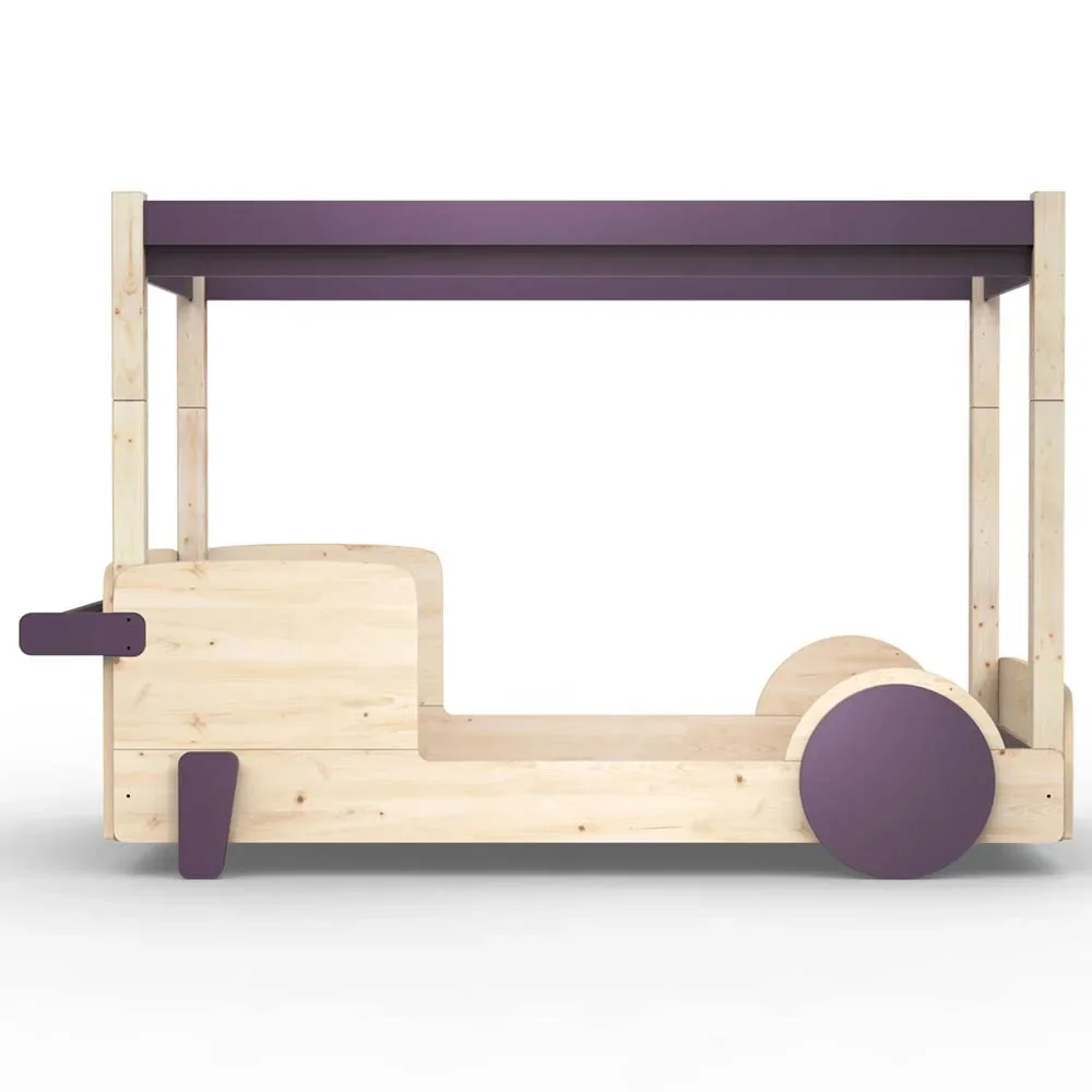 Mathy by Bol's four -poster bed "Discovery", Color elements: Cuberdon Purple