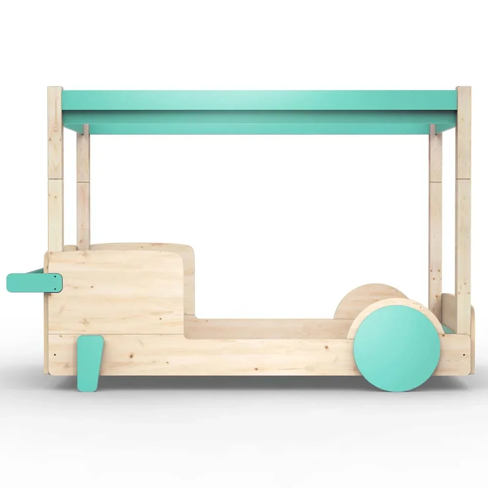 "Mathy by Bol's four -poster bed "Discovery", Color elements: Light Green image"