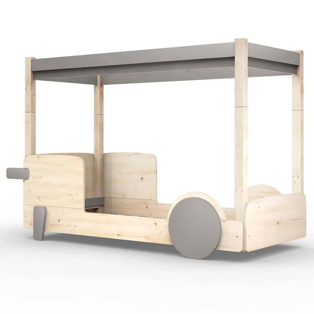 "Mathy by Bol's four -poster bed "Discovery", Color elements: mole image"