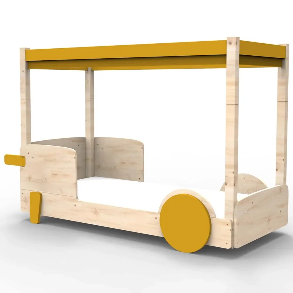"Mathy by Bol's four -poster bed "Discovery", Color elements: ocher image"