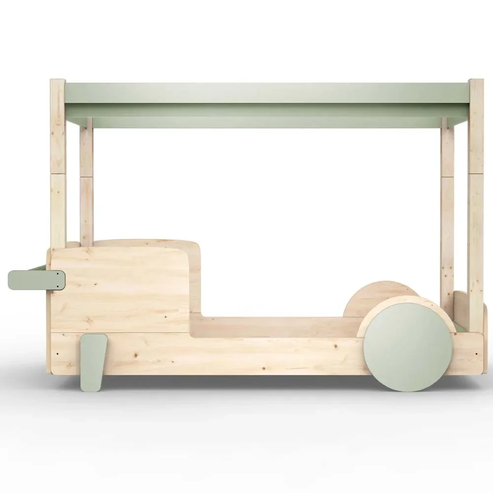 "Mathy by Bol's four -poster bed "Discovery", Color elements: Moss Gray image"