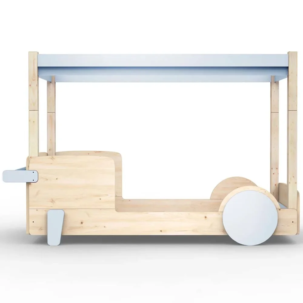 Mathy by Bol's four -poster bed "Discovery", Color elements: Powder Blue