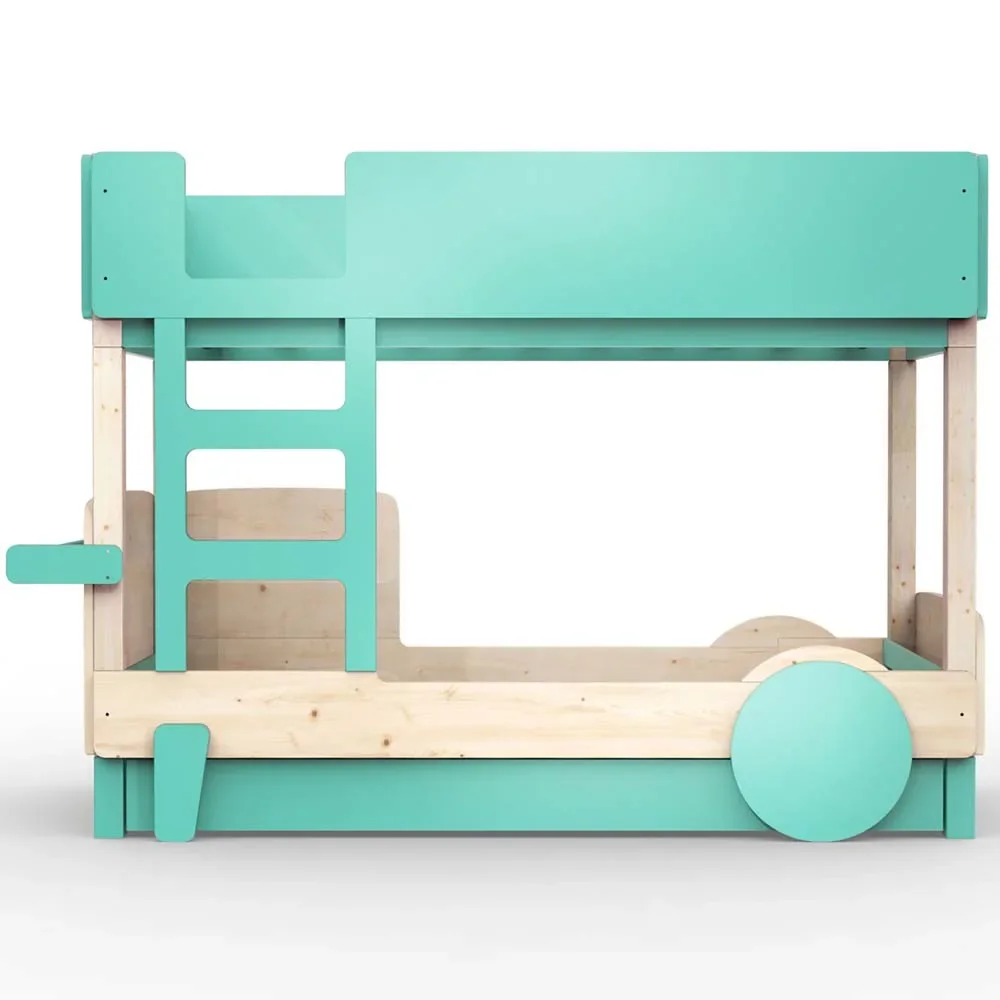 Mathy by Bol's bunk bed "Discovery" with bed drawer, Color elements: Light Green