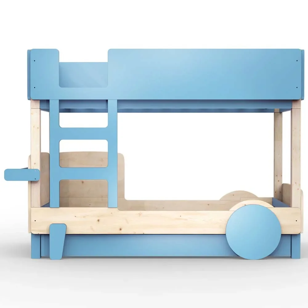 Mathy by Bol's bunk bed "Discovery" with bed drawer, Color elements: Azur Blue
