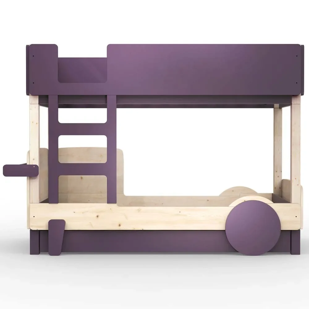 Mathy by Bol's bunk bed "Discovery" with bed drawer, Color elements: Cuberdon Purple