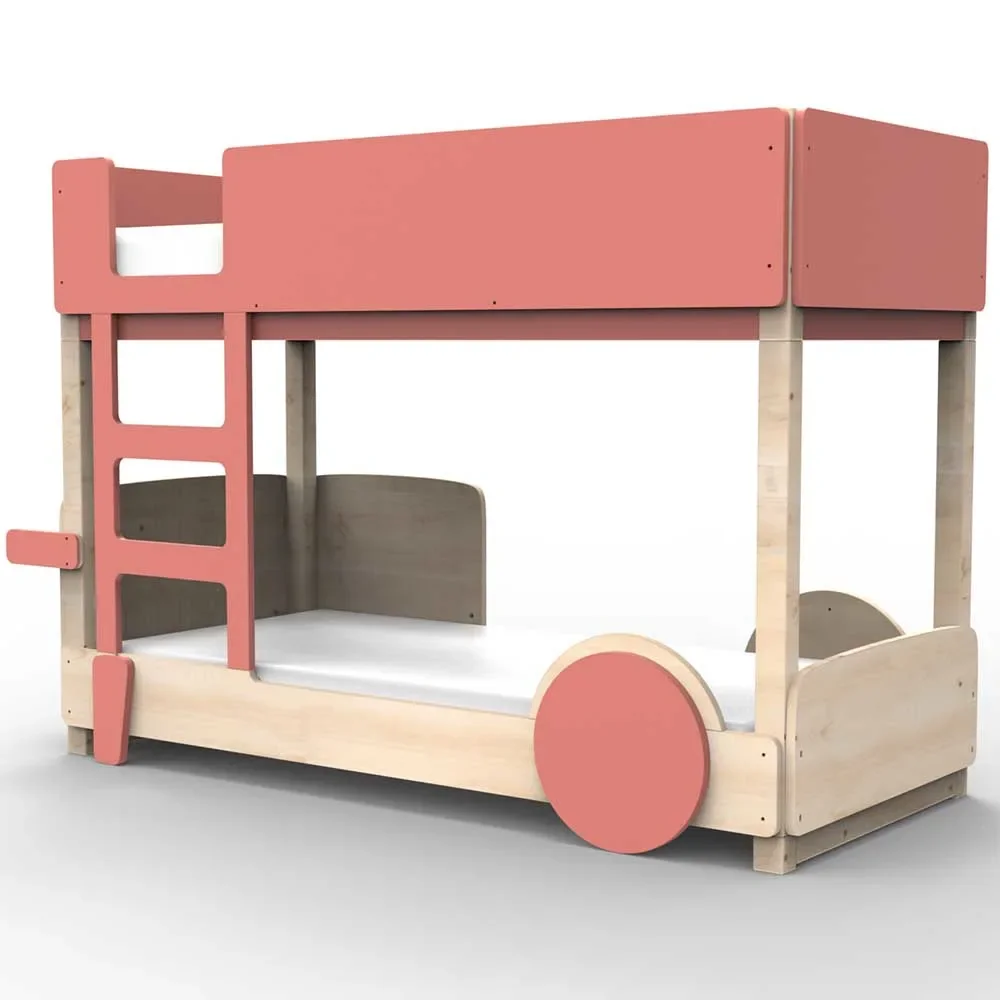 "Mathy by Bol's bunk bed "Discovery", Color elements: coral image"