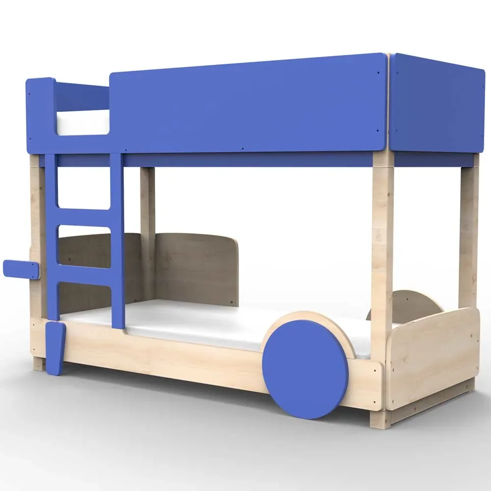 Mathy by Bol's bunk bed "Discovery", Color elements: Marseille Blue