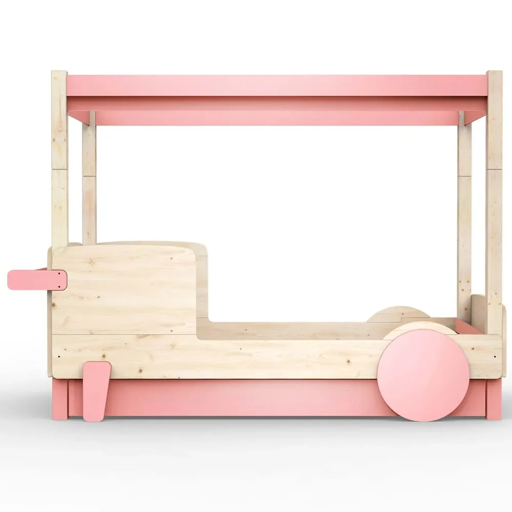 Mathy by Bol's four -poster bed "Discovery" with bed drawer, Color elements: Light Pink