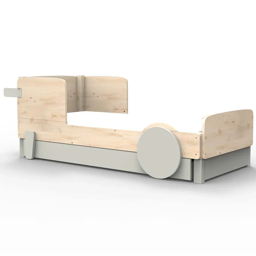 "Mathy by Bol's single bed "Discovery" with bed drawer, Color elements: Pearl Gray image"