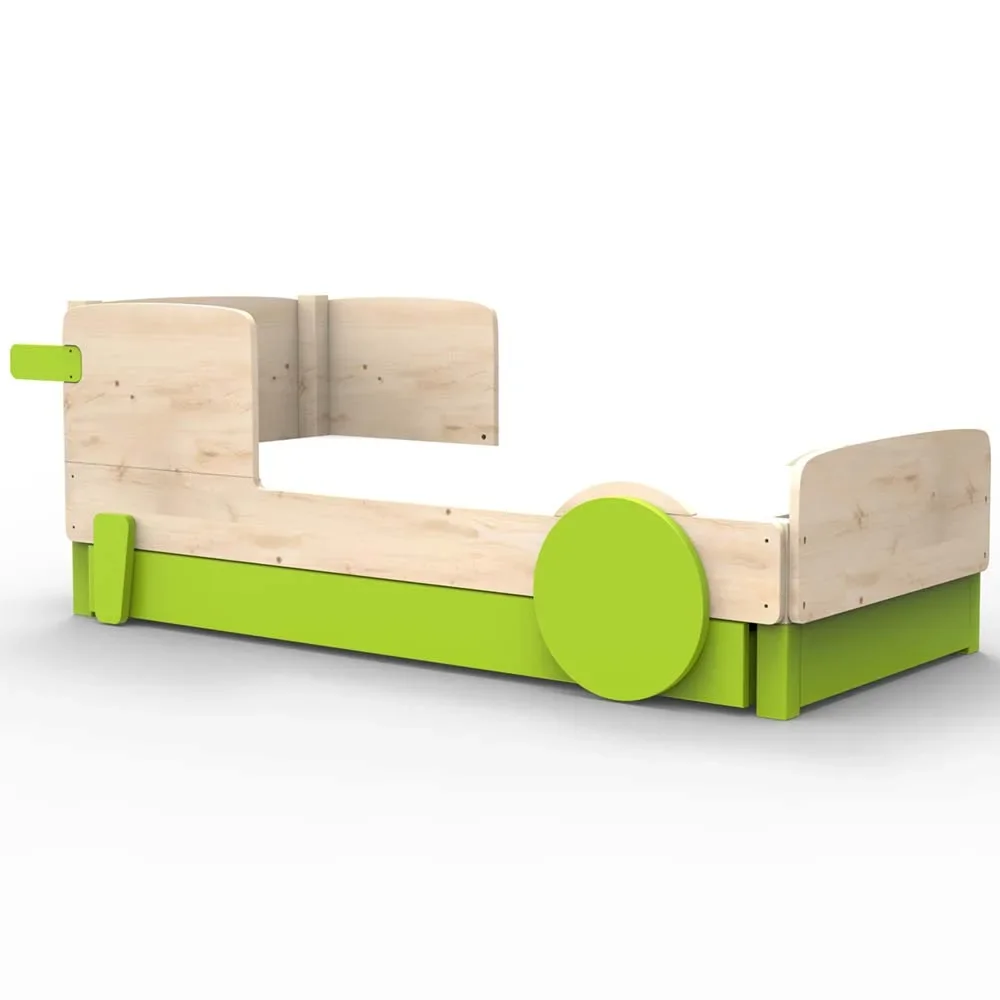 "Mathy by Bol's single bed "Discovery" with bed drawer, Color elements: Apple Green image"