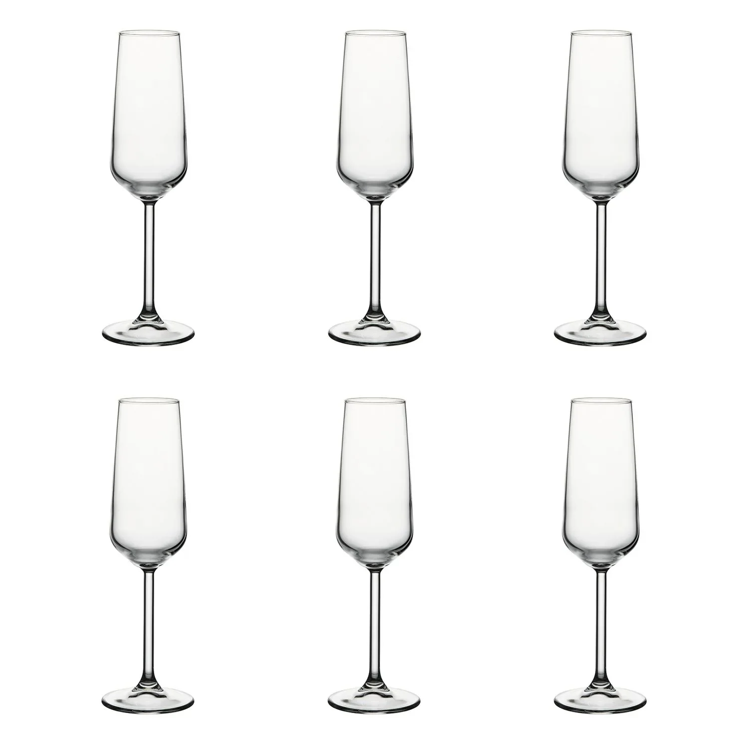 "Champagne glasses - Allegra Series, Set of 6, 195ml image"