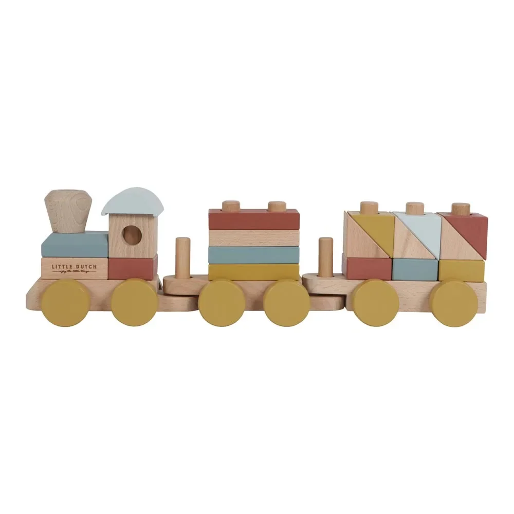 "Little Dutch Holzeisenbahn with blocks of plug -in blocks image"