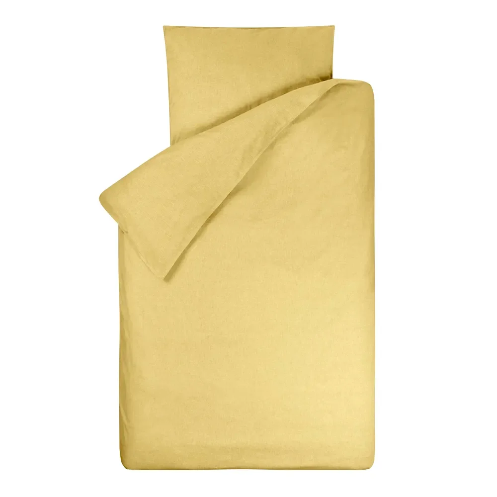 "Bink Bedding Bo Uni mustard yellow 135 x 200 image"