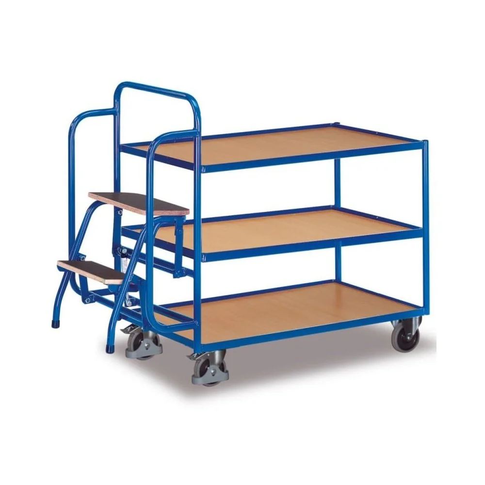"XL Warehouse Picking Cart with 3 Shelves - 250kg Capacity image"