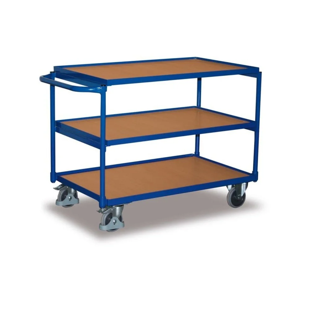 "250 kg Tool Cart - 3 Shelf Rolling Workshop Trolley image"