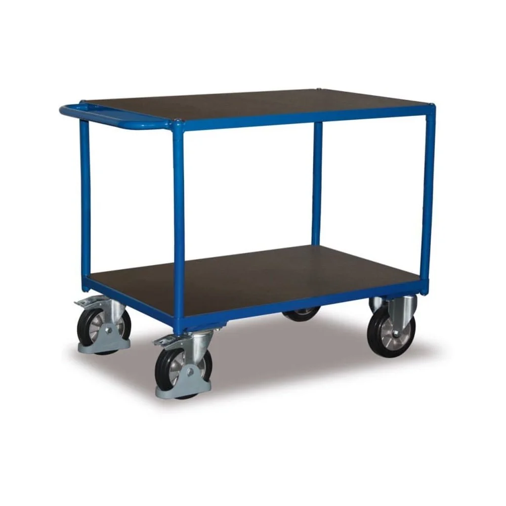 "1000 kg Heavy Duty Table Cart with 2 Shelves, Robust Steel Workshop Trolley image"