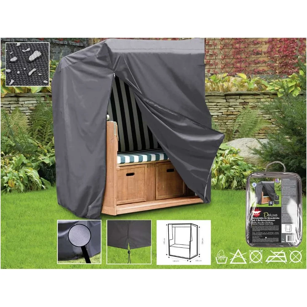 Beach Chair Cover, Weatherproof Outdoor Furniture Cover - 130x105x170/135 cm