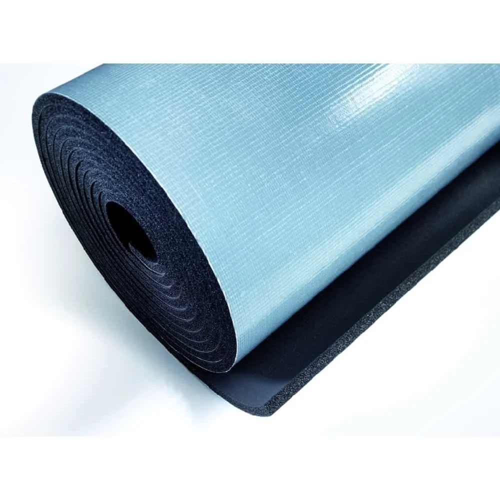 "Self-Adhesive Rubber Insulation Sheets - 8m² Rubber Mat for Sound and Thermal Insulation image"