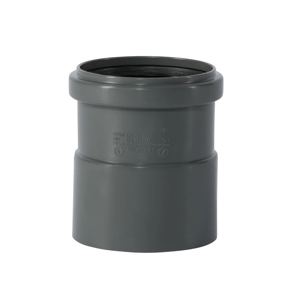 "DN/OD 75 HTsafeAM Pipe Coupling with Sleeve, Drain Pipe Connector image"