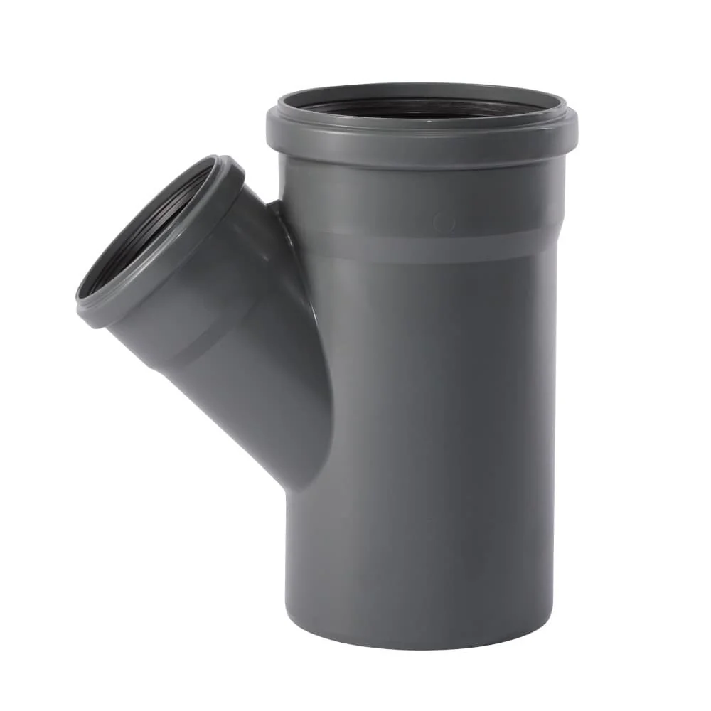 HT Pipe Branch DN 160/110, 45 Degree, Drain Pipe Fitting