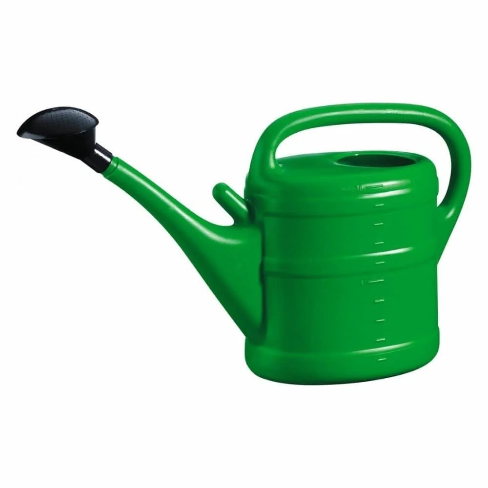 10 Liter Green Watering Can with Detachable Rose