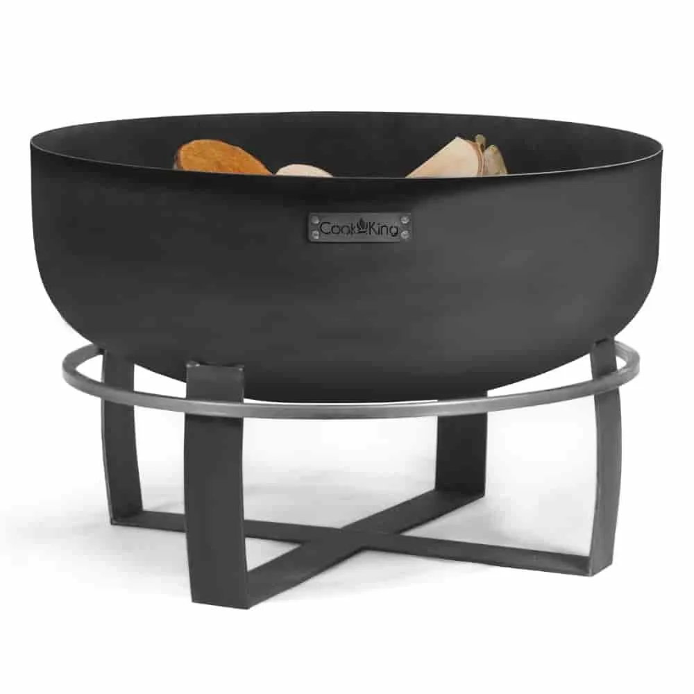 "XXL 80cm Steel Fire Pit | Large Garden Fire Bowl image"