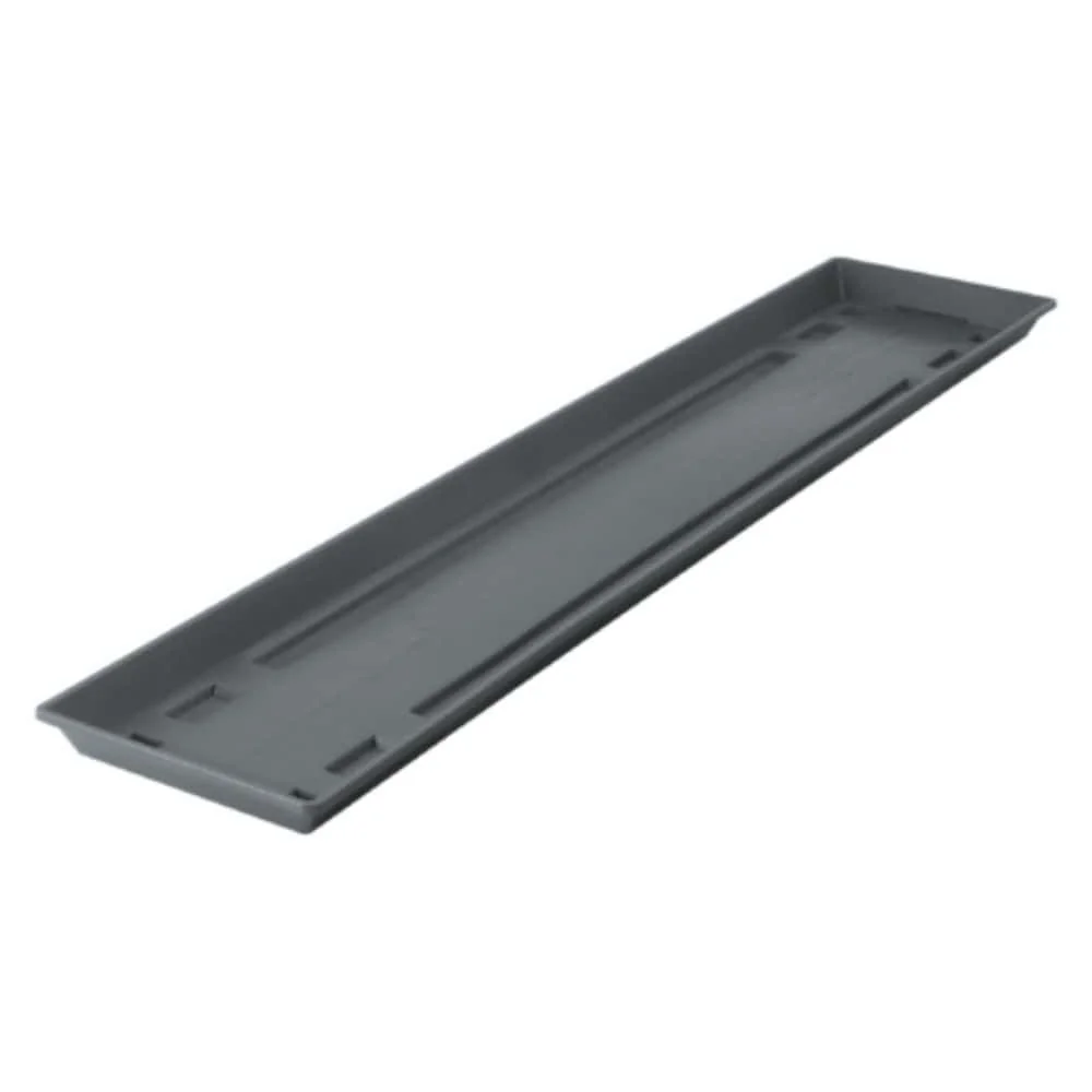 "Flower Box Tray - Anthracite Plant Pot Saucer, 100cm image"