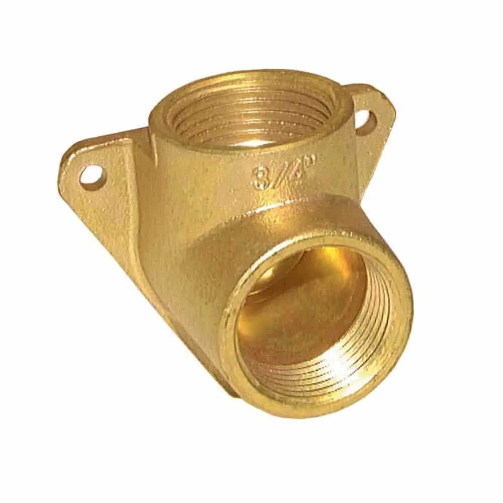 "Brass Air Compressor Wall Outlet - 3/8" NPT Fitting image"