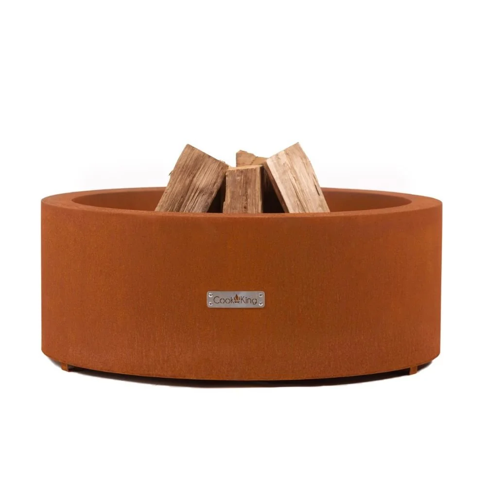 "Corten Steel Fire Pit Bowl, 60cm Garden Fire Pit image"