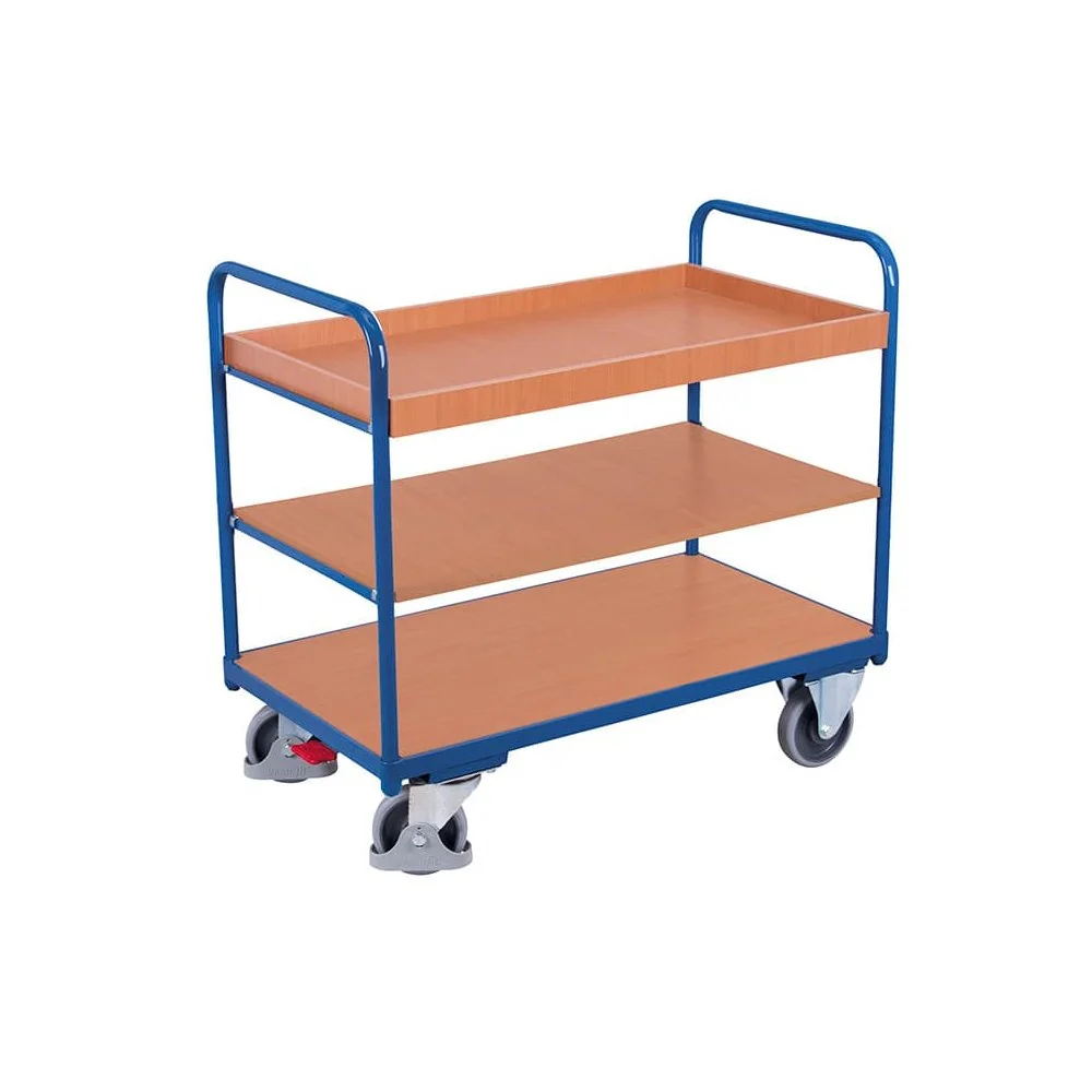 "250 kg Capacity Rolling Workshop Cart with 3-Tier Shelving image"