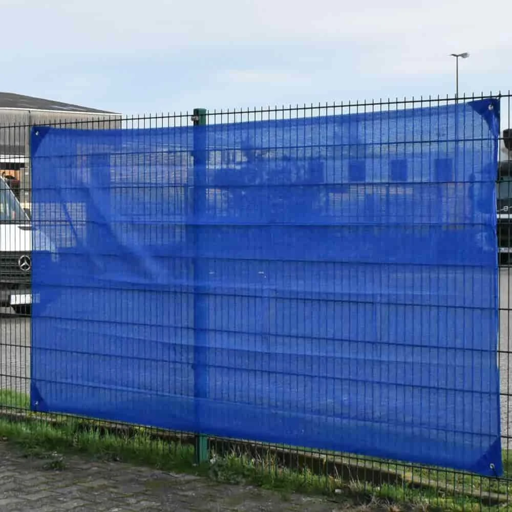 "Blue Construction Fence Screen - 55% Privacy - 1.80m x 3.45m image"