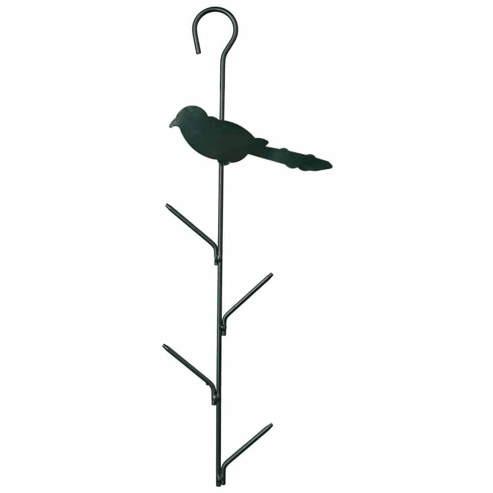 Metal Bird Feeder, Holds 4 Suet Balls, Dark Green