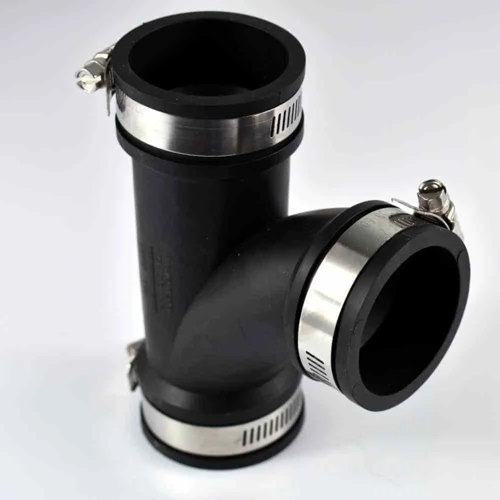 "Flexible PVC T Fitting, 3 inch / 90mm Pipe Connector image"