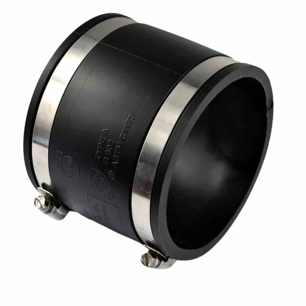 Flexible Pipe Coupling 4 inch (110mm) - PVC Elastomer Connector