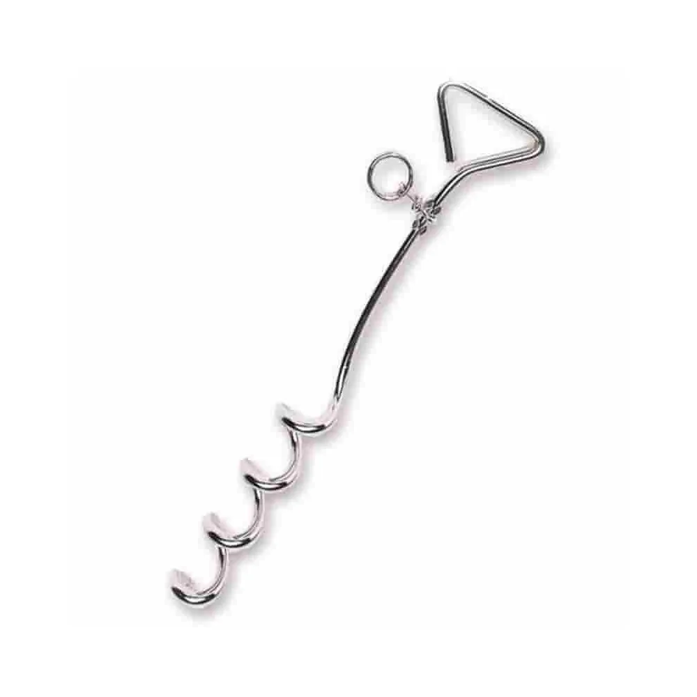"Metal Spiral Ground Anchors, Tent Stakes, 40cm, Chromed image"