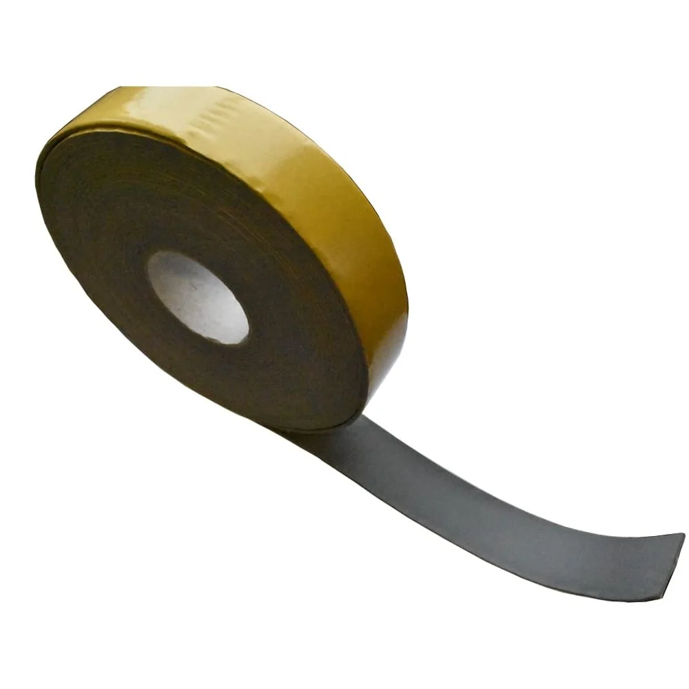 "Self Adhesive Rubber Pipe Insulation Tape, Grey, 50mm x 15m image"
