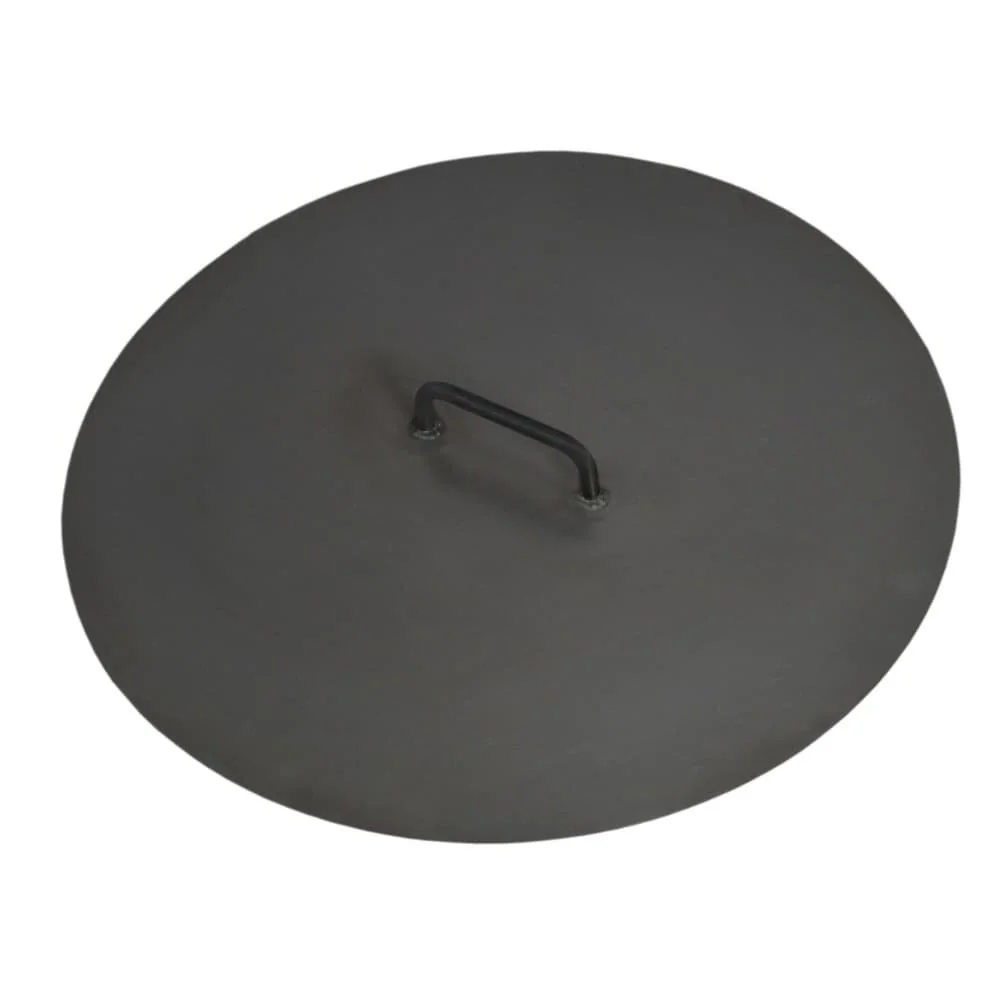 "60cm Fire Pit Cover, Steel Spark Screen Lid image"