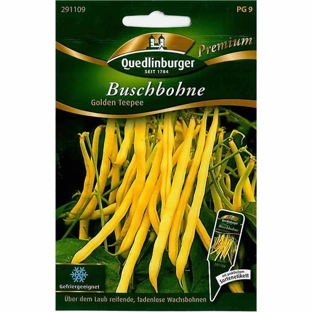 Golden Teepee Bush Bean Seeds