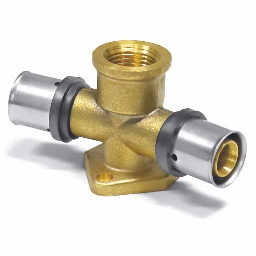 "Press fitting wall elbow double straight 16 x 2 - 1/2" IG - 16 x 2 image"