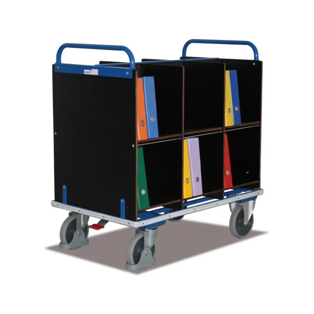 "Rolling File Cart with 12 Shelves, 400 kg Capacity, EasySTOP image"