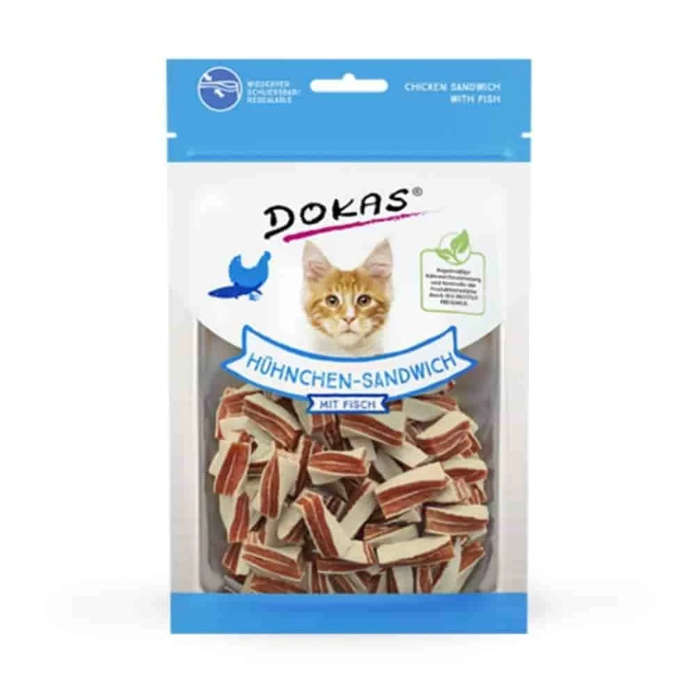 "Chicken & Fish Cat Treats, Healthy Cat Snacks, 70g image"