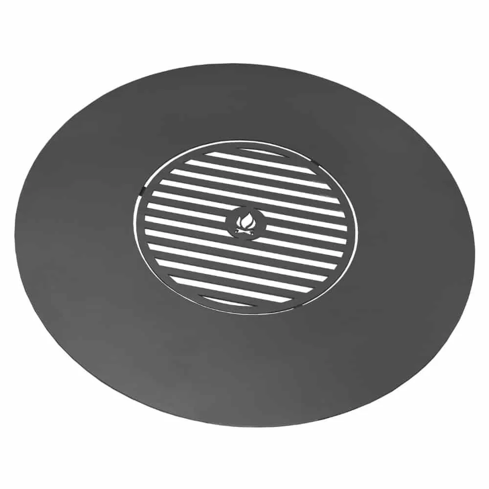 Fire Pit Grill Plate, 82cm Steel Griddle with 40cm Cooking Grate