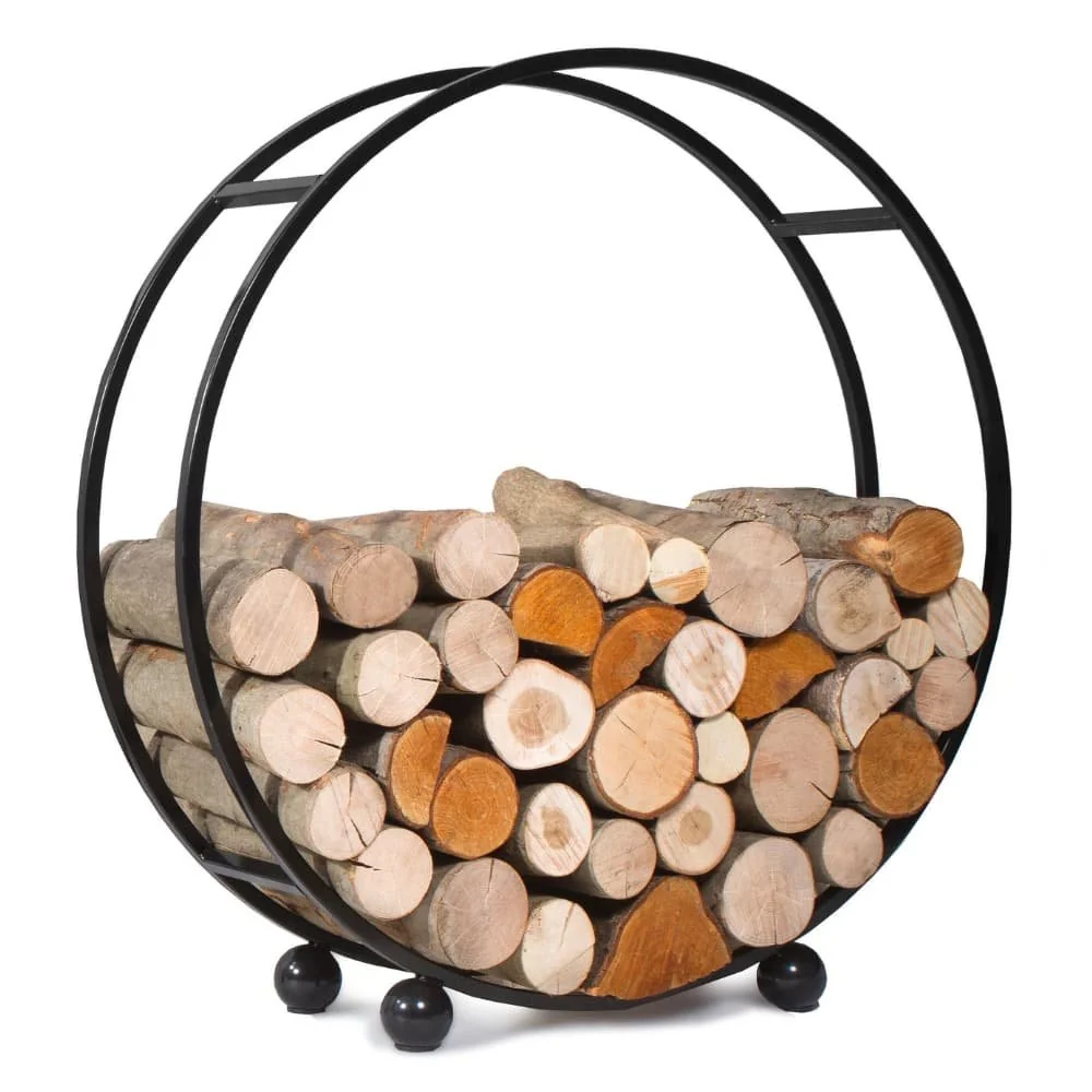 "Firewood Rack "DAISY" 100 cm - made of Natural Steel image"