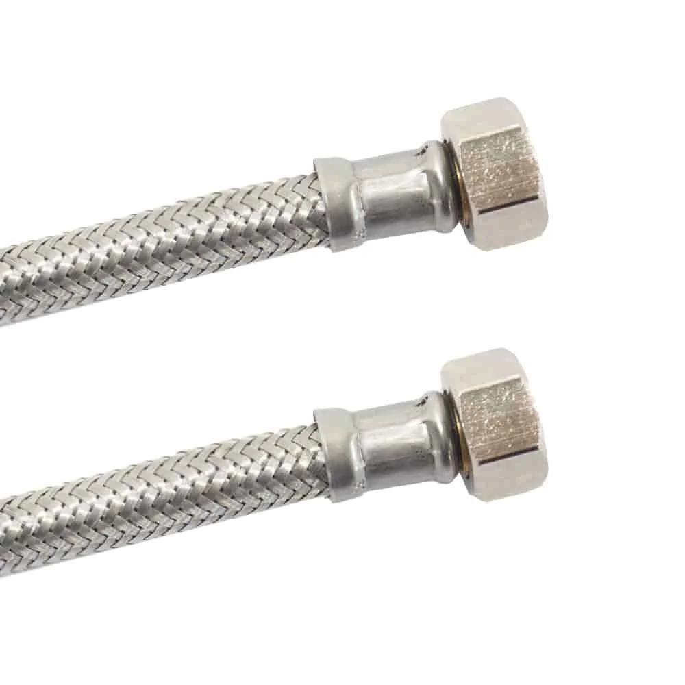 "Stainless Steel Braided Water Hose, Flexible 1/2 Inch Connector, 300mm image"