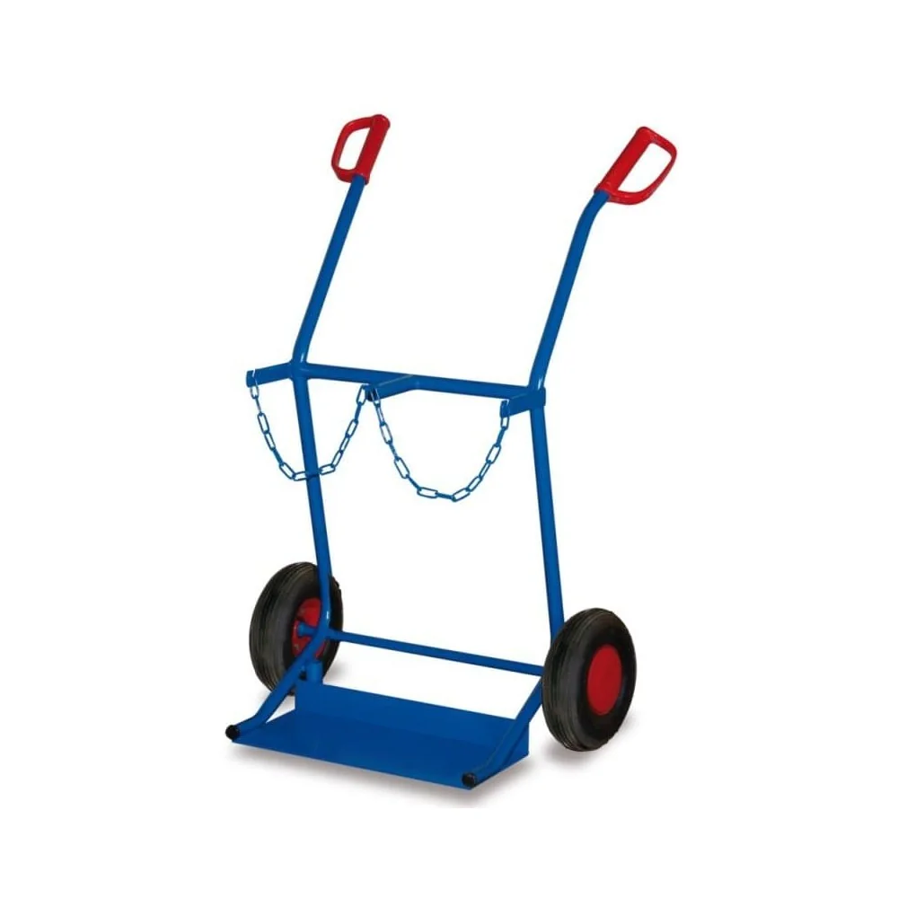 "Gas Cylinder Trolley - Steel Construction, Pneumatic Tires image"